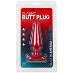 Анальная втулка Classic Butt Plug Smooth Slim - Medium (Цвет: красный)