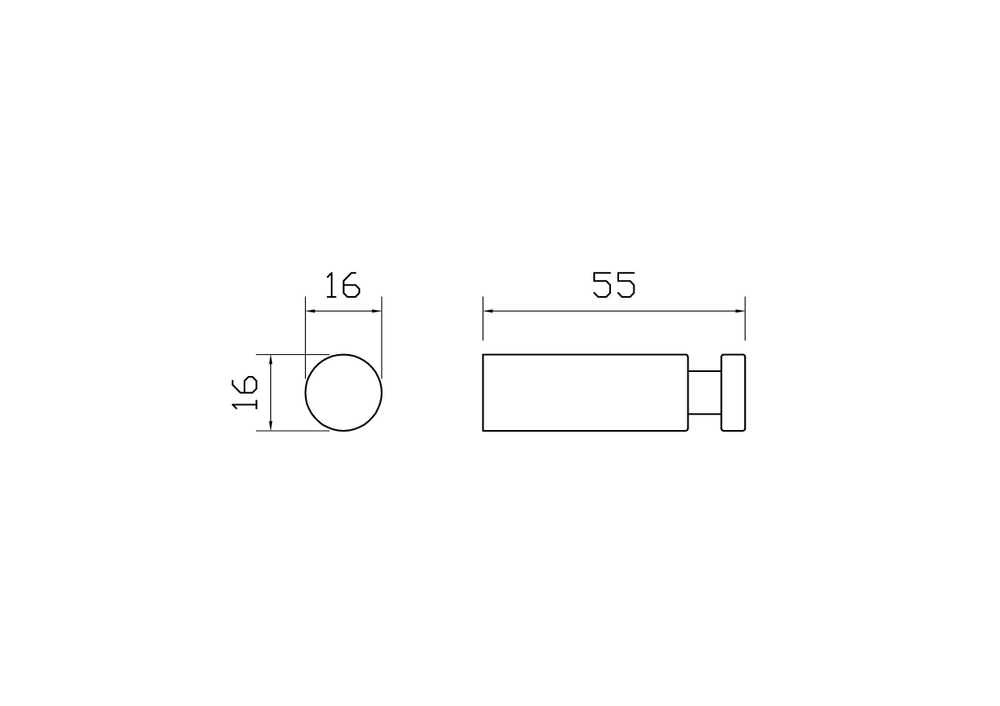 Крючок для ванной WONZON & WOGHAND EASY, Черный матовый (WW-8105-2-MB)