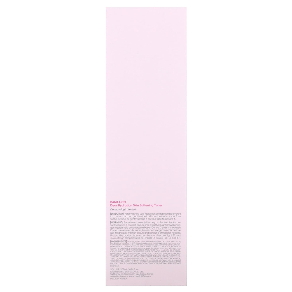 Banila Co, Dear Hydration, смягчающий тоник для кожи, 200 мл (6,76 жидк. унц.)