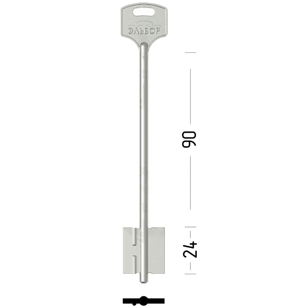 Заготовка сувальдного ключа 13073 ELB18D