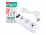 Удлинитель с выключателем 2м 3 розетки с/з ENGY Гранд ПВС 3*0,75