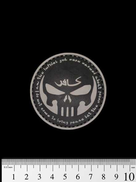 Шеврон Punisher Infidel PVC. Чёрный