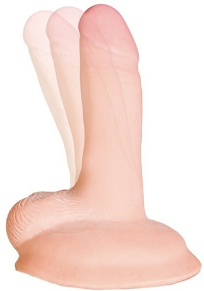 Гибкий реалистичный дилдо на платформе из материала лав клон, 21 см