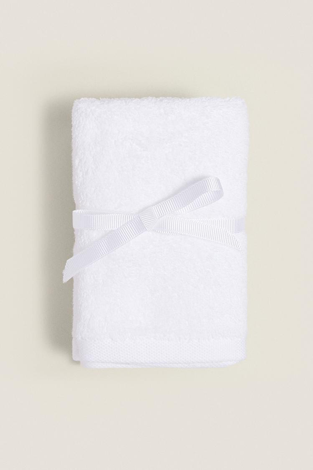 ZARA HOME ПОЛОТЕНЦЕ ИЗ ХЛОПКА ВЫСШЕГО КАЧЕСТВА (НАБОР ИЗ 3 ШТ), БЕЛЫЙ