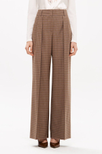 31190 Брюки женские (коричневый клетка)