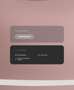 Oysho Топ Compressive, темно-сиреневый