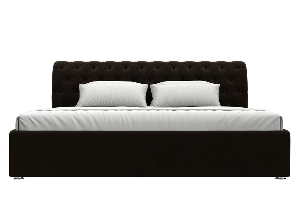 Кровать интерьерная Сицилия 200, Коричневый, Микровельвет, 120896