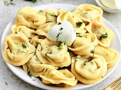 Пельмени рыбные отварные 200гр