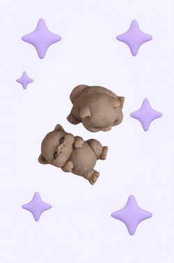 Фигурка из шоколада Котенок Мелвин, 3,5*5,5*2,5, 4*5,6*5 см
