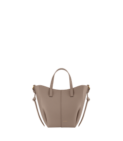 POLENE СУМКА CYME TOTE NANO, СЕРО-КОРИЧНЕВЫЙ