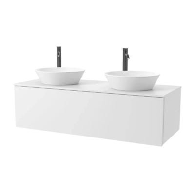 Тумба для ванной комнаты ЗОВ Кито под столешницу белый мат 120