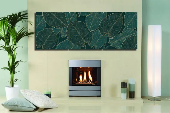 Модульная картина "Тропические листья"