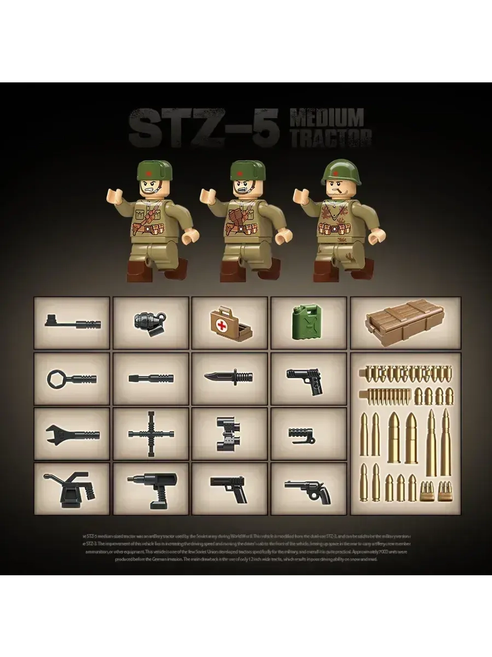 Конструктор Советский тягач трактор 733 детали