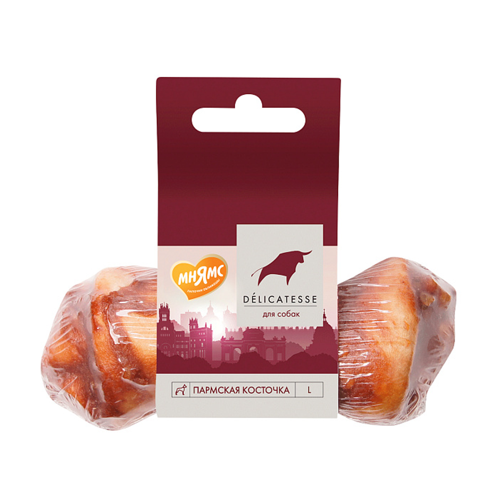 Лакомство Мнямс Деликатес Пармская косточка для собак размер L 45 г