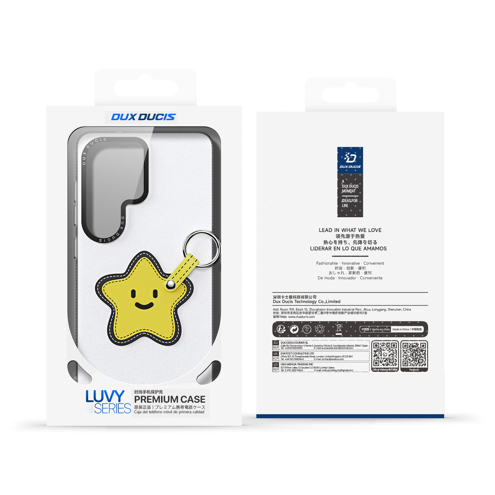 Чехол белого цвета для Samsung Galaxy S26 Ultra, серия Luvy Series Case (со съемным ремешком) от Dux Ducis