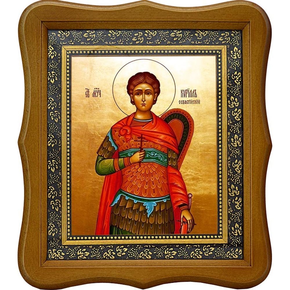 Кирилл Севастийский мученик. Икона на холсте.