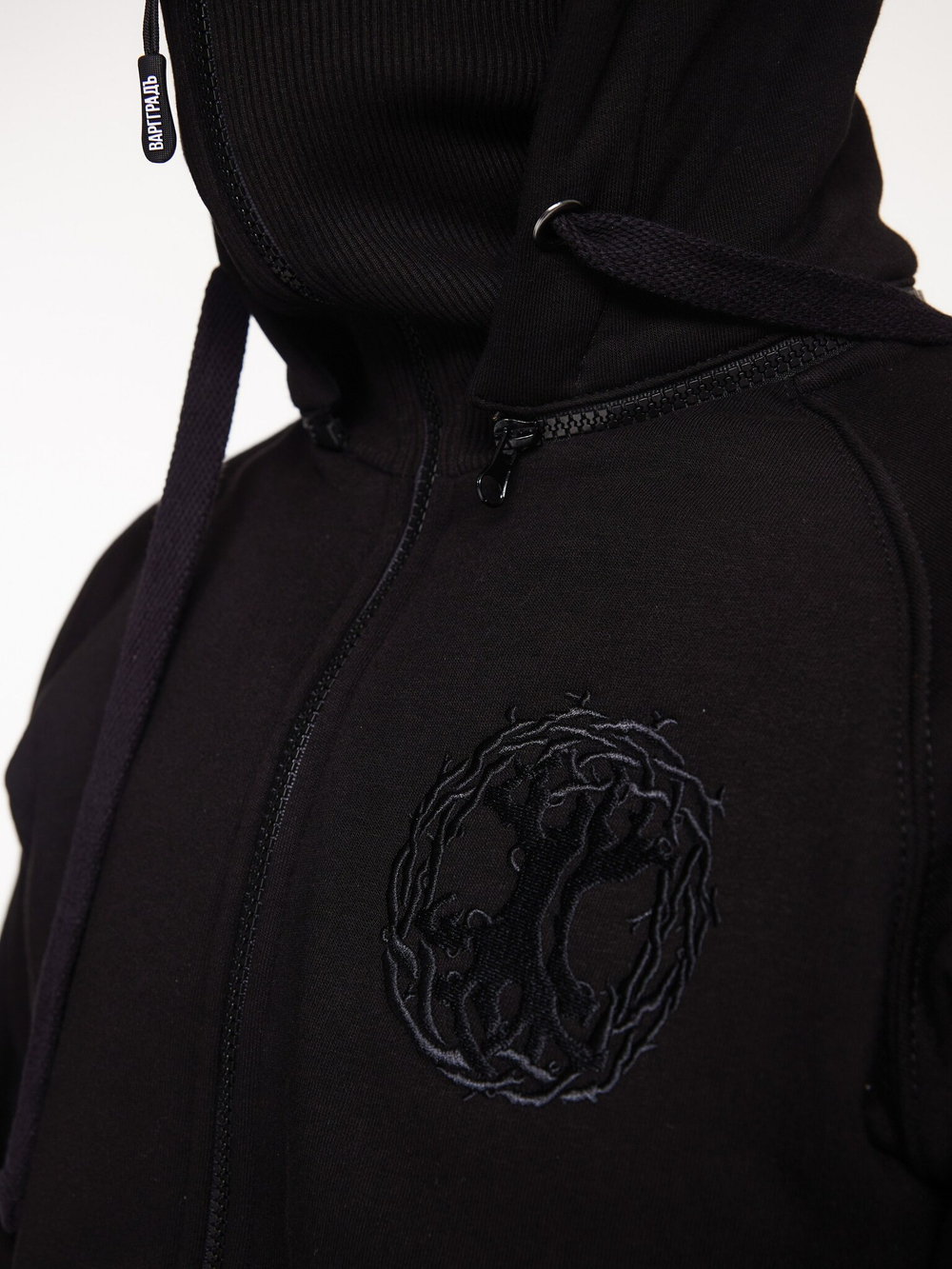 Худи Варгградъ мужской чёрный "Скаут" с начёсом