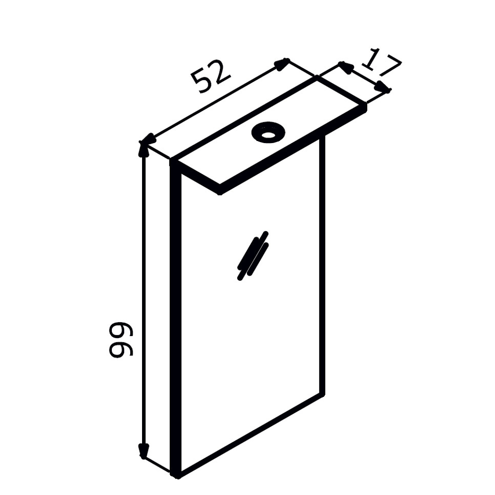Зеркало ORKA Knidos 55 с подсветкой, черный