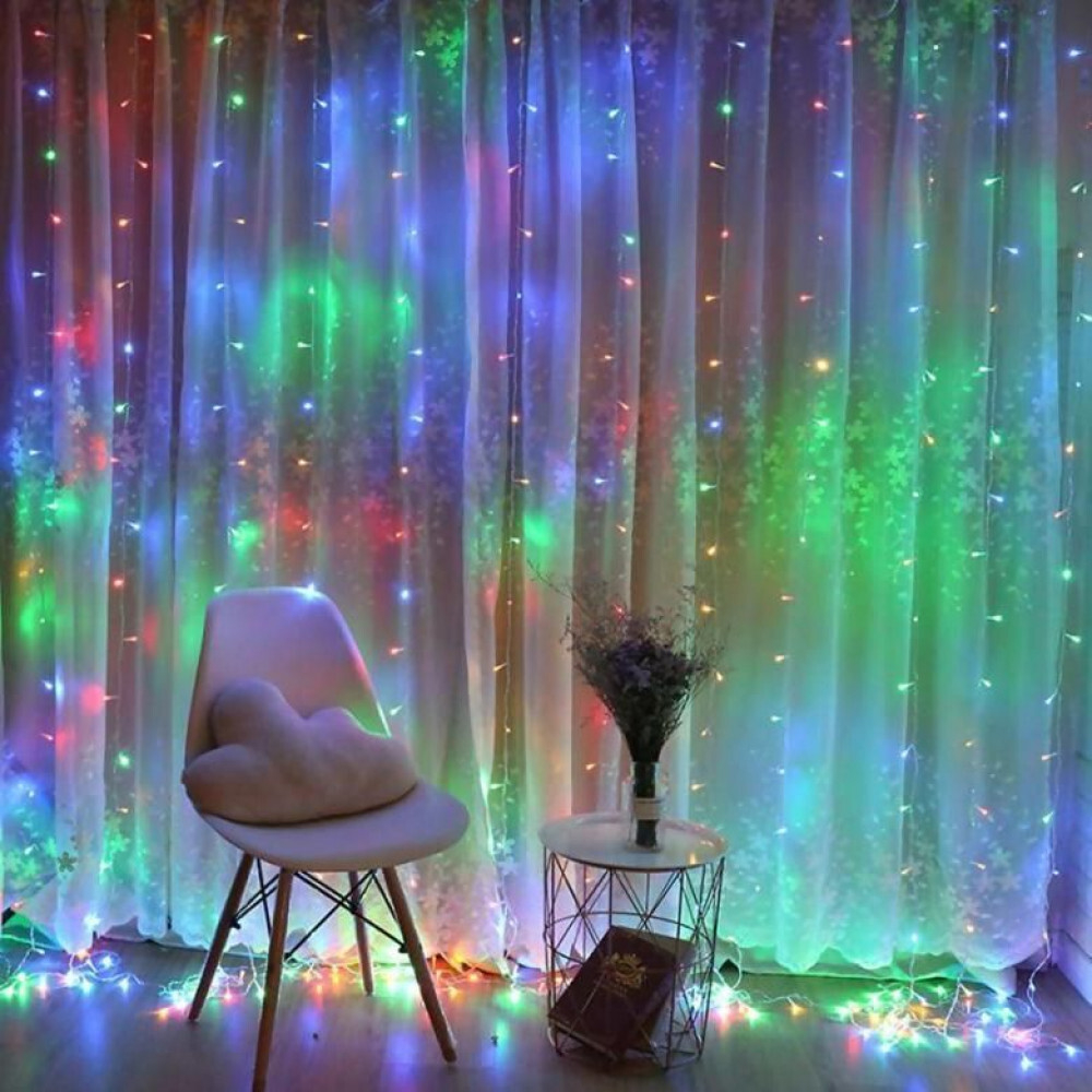 Гирлянда штора 3.0х2.0м Цветной RohsRGB320L п/п