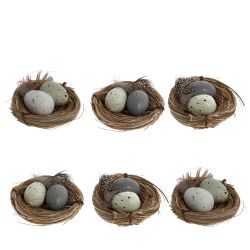 GAEM Набор из 6-ти изделий декоративных "Гнездо" (6*3), L17 W12 H3 см