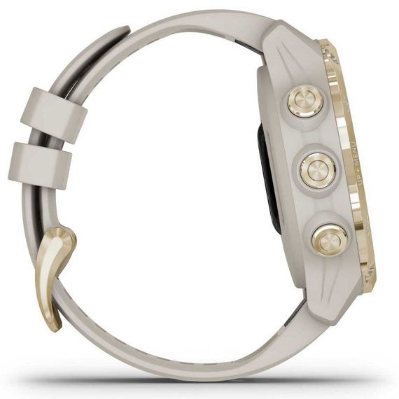 Умные часы - дайвинг компьютер Garmin Descent MK2s светло-золотистый корпус со светло-песочным силиконовым ремешком