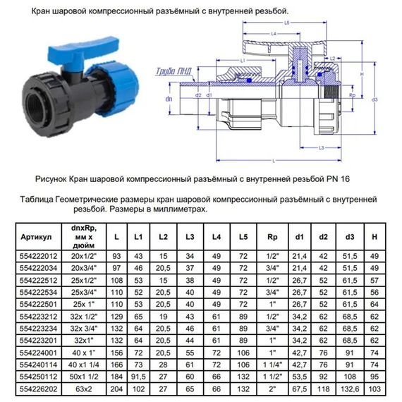 Кран шаровой ТПК-АКВА компрессионный ВР разъемный d 20 х 3/4, 554222034 купить в Москве и Московской области по низкой цене с доставкой по России — (3) Кран шаровой ТПК-АКВА компрессионный ВР разъемный d 20 х 3/4, 554222034 — (3)