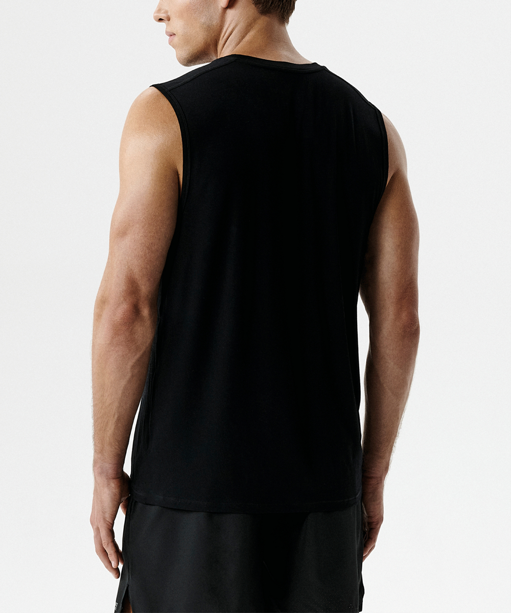 Майка мужская спортивная Atlantic, 1 шт. в уп., бамбук, черная, MV-052