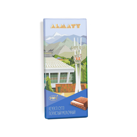 Шоколад молочный пористый Almaty Рахат 80 гр