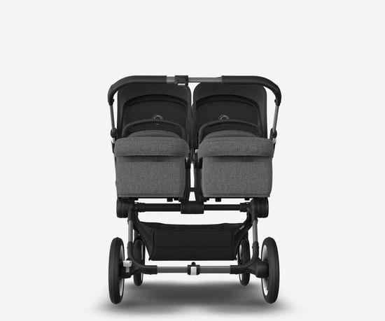 Коляска для двойни 2 в 1 Bugaboo Donkey 5 Twin Midnight black/Grey melange/Graphite