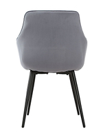 Стул LA ALTA STELLA велюр серо-голубой, каркас черный