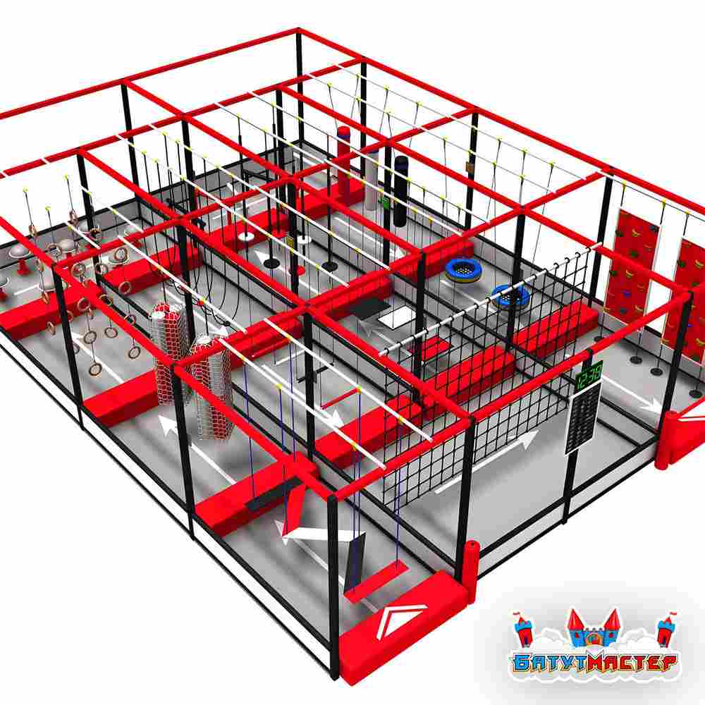 Детский ниндзя-парк «Академия Героев», 11,5×8,5×4,2 м