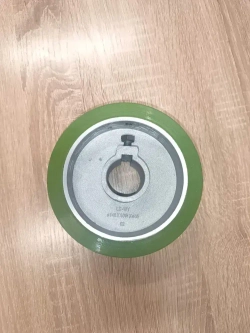 Ролик прижимной полиуретановый для четырехстороннего станка, размер 140х35х50мм (зелёный)