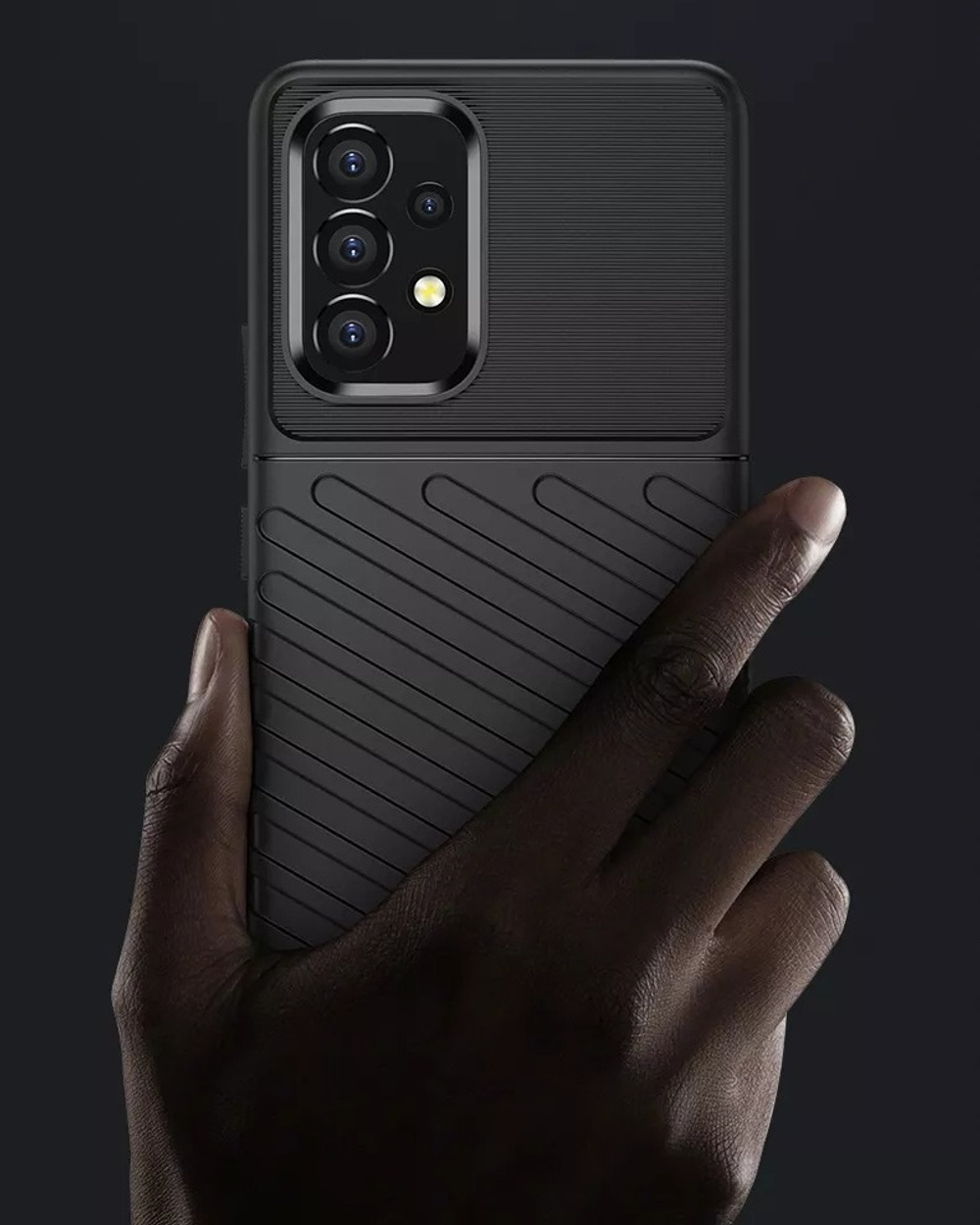 Усиленный чехол с рельефной фактурой для Samsung Galaxy A53 5G с 2022 года, противоударный, мягкий отклик кнопок, серия Onyx от Caseport