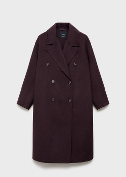 Объемное пальто из шерсти ручной работы
