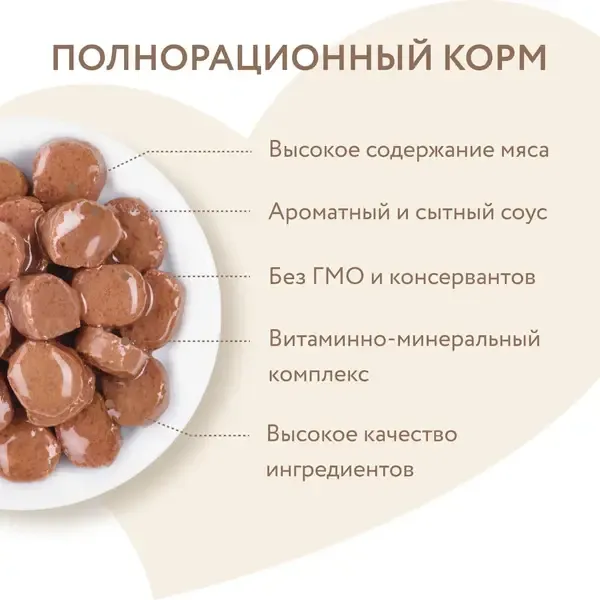 Пауч Мнямс для стерилизованных кошек, кусочки в соусе с лососем