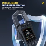 FNIRSI DMC-100, постоянный переменный ток и напряжение, мультиметр с клещами, полностью автоматический интеллектуальный высокоточный 600 А, 10 000 отсчетов, электрические инструменты NCV-черный