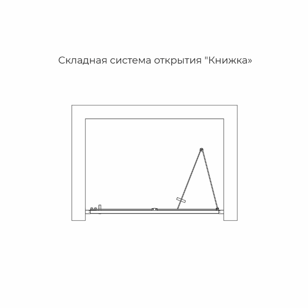 Душевая дверь складная «Книжка» в нишу RGW PA-21B (1000)