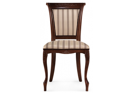 Стул деревянный Woodville Амбертин орех, агата полоса серая, ножки орех