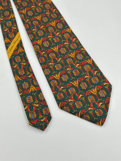 Галстук зелёный Salvatore Ferragamo