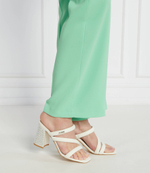 Кожаные шлепанцы Guess - экрю(FLJGNE LEA03)