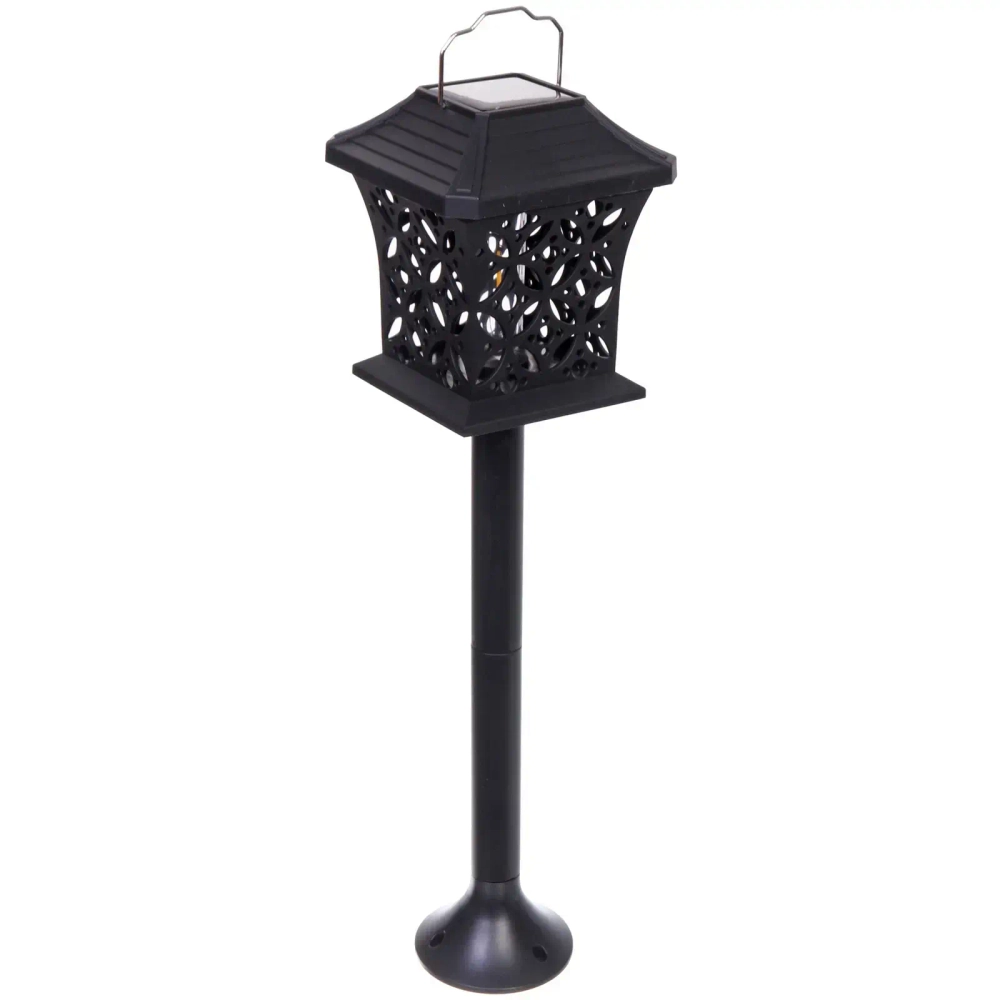 Фонарь садовый «Вечер» 12*12*13,5 см (h=60 см) на солнечной батарее (универсальный), Теплый белый