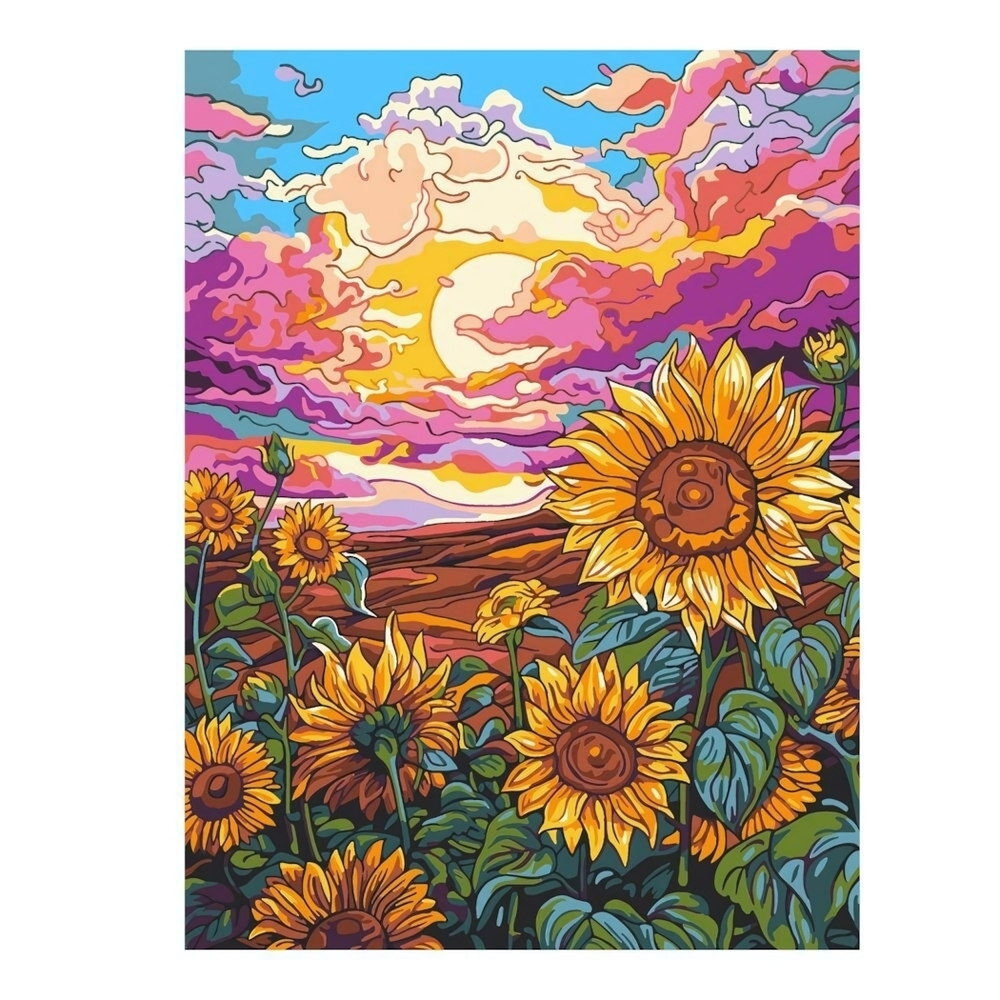 Картина по номерам 28,5*38см "Цветущие поля" (Lori)