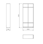 Стеллаж МАКС 100х36х233 белый