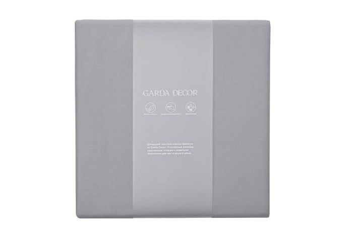 Простыня сатиновая 240х250см серая Garda Decor 130HB-BSH240250-PROS SER