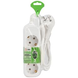 Удлинитель электрический ЭРА UDL-16-315-E Greenline 3 розетки с заземлением 1,5м ПВС 3x1мм2