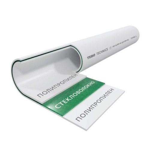 Труба TEBO 75х10,3 мм 4 м армированная стекловолокном SDR 7,4