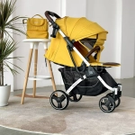 Коляска прогулочная Babalo 2023 жёлтый белая рама