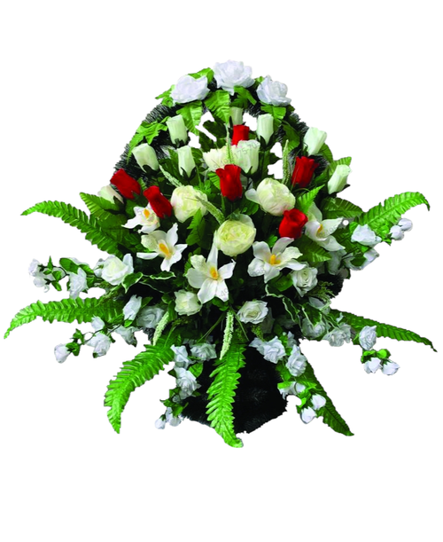 Ритуальная корзина из искусственных цветов «Ладья малая №06»