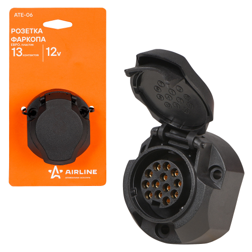 Розетка фаркопа 13 контактов Евро Airline пластик