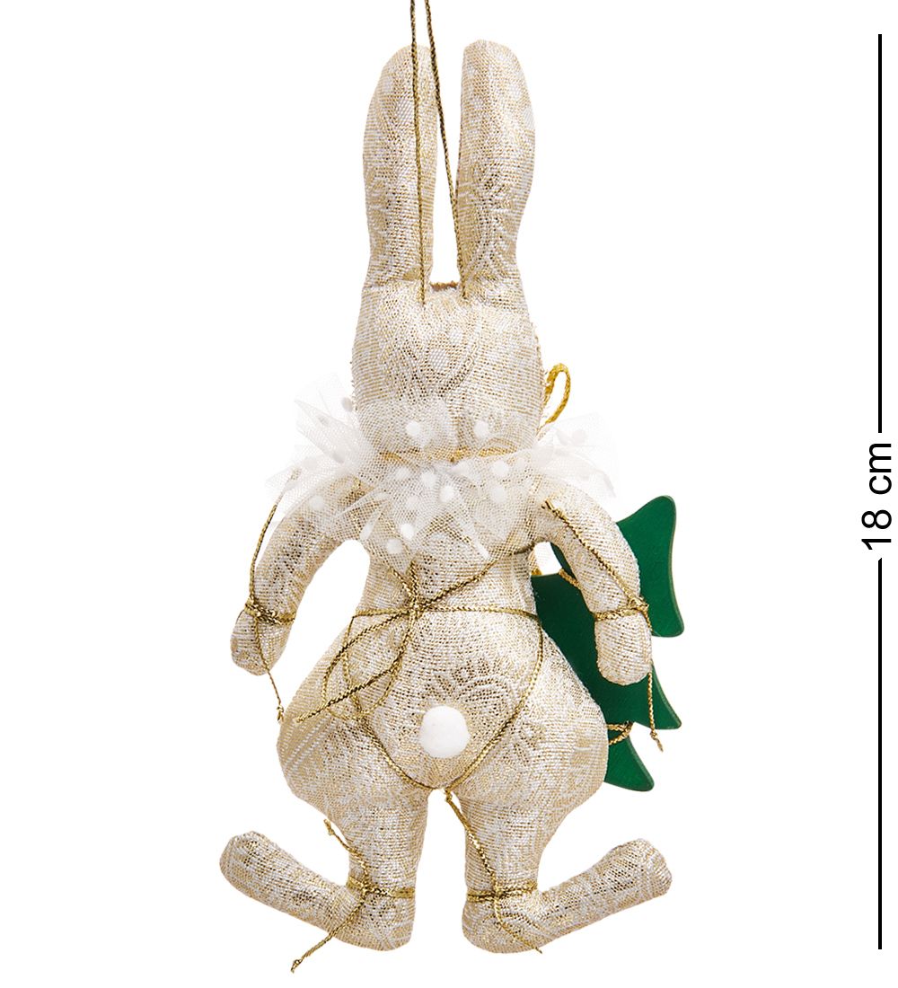РусКукла RK-468/1 Кукла подвесная «Кролик с елкой»